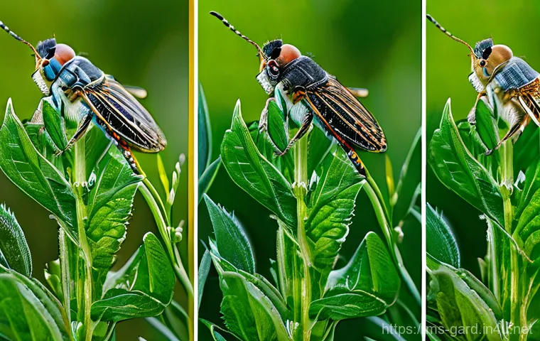 텃밭 친환경 해충 방제 실험 - Here are three detailed image prompts in English, based on the provided text, focusing on organic ga...