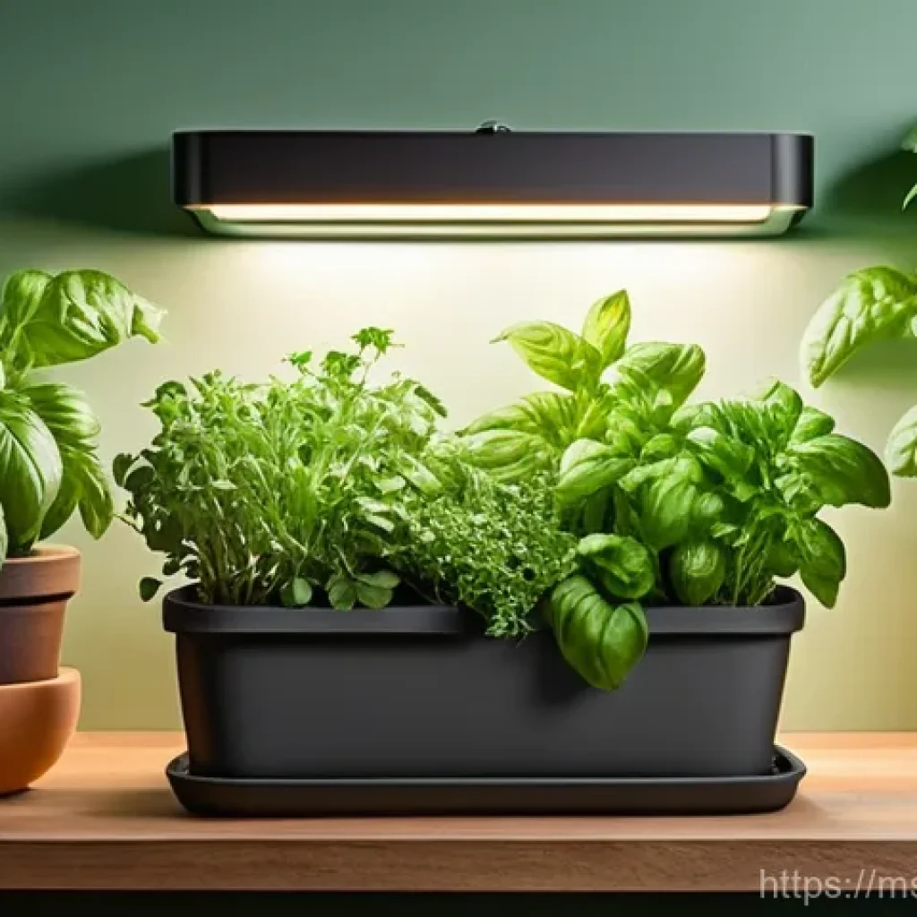 텃밭 작물 맞춤형 LED 조명 추천 - **Prompt 1: Lush Indoor Herb Garden with Full-Spectrum LED**
"A cozy and vibrant indoor herb gar...