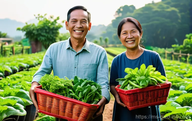 텃밭 농업 기술 교육 프로그램 - Prompt 1: A Malaysian family enjoying their bountiful home garden.** 텃밭 농업 기술 교육 프로그램 - Prompt 1: A Malaysian family enjoying their bountiful home garden.**
