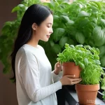 텃밭에서 키우는 약초 종류 - **Prompt 1: Urban Herb Oasis on a Balcony**
"A serene and sun-drenched balcony of a modern Malay...