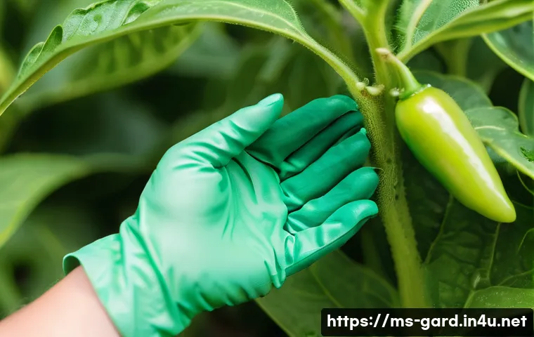 정원 텃밭 해충 방제 제품 비교 - **Prompt:** A serene, sun-drenched close-up of a gardener's hands, with well-maintained fingernails ...