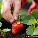 텃밭에서 딸기 키우기 - **Prompt:** A vibrant mini strawberry garden flourishing on a sun-drenched balcony of an apartment i...